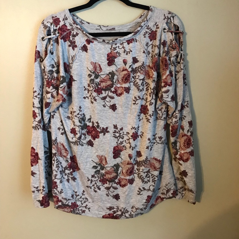Floral long sleep top